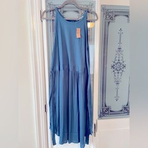 NWT Loft Blue High Neck Dress